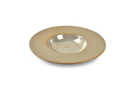 Ostra lautanen syvä beige/helmiäinen 28/15 cm