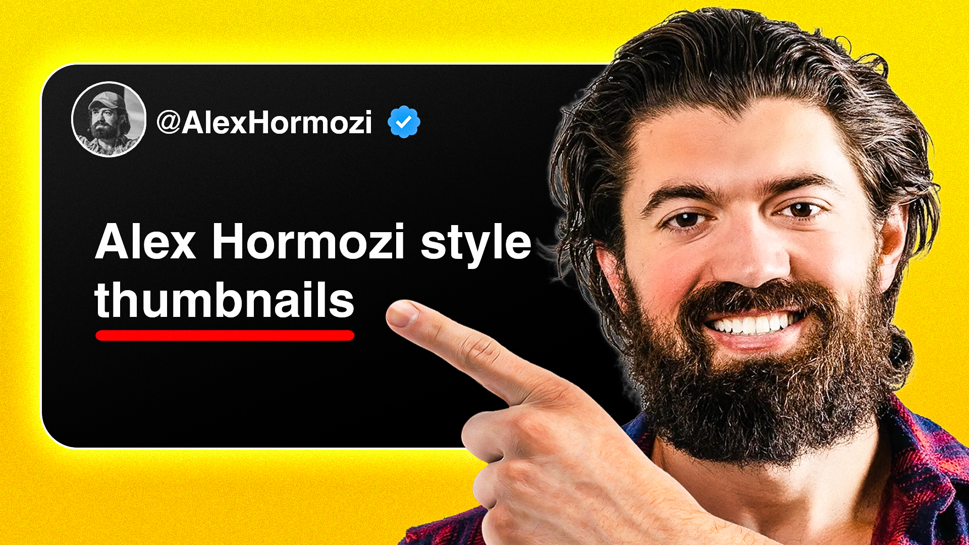 Alex Hormozi style Thumbnail