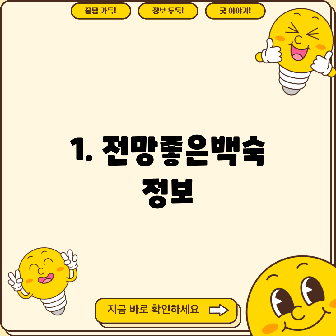 1. 전망좋은백숙 정보