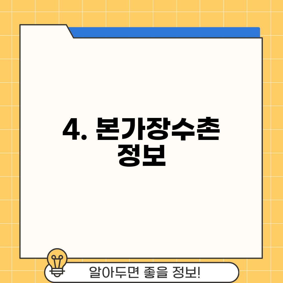 4. 본가장수촌 정보