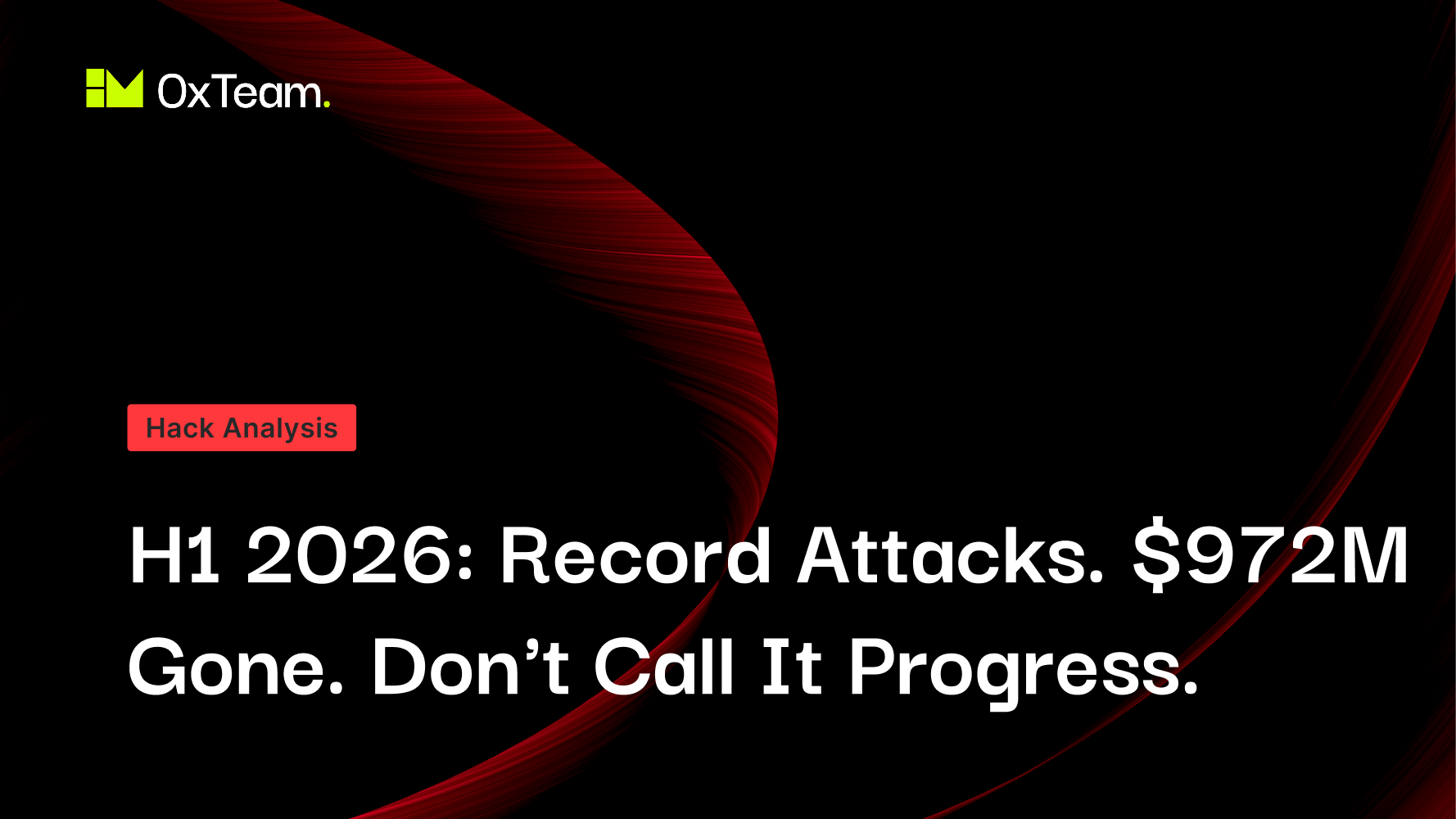 H1 2026: Record Attacks. $972M Gone. Don't Call It Progress.