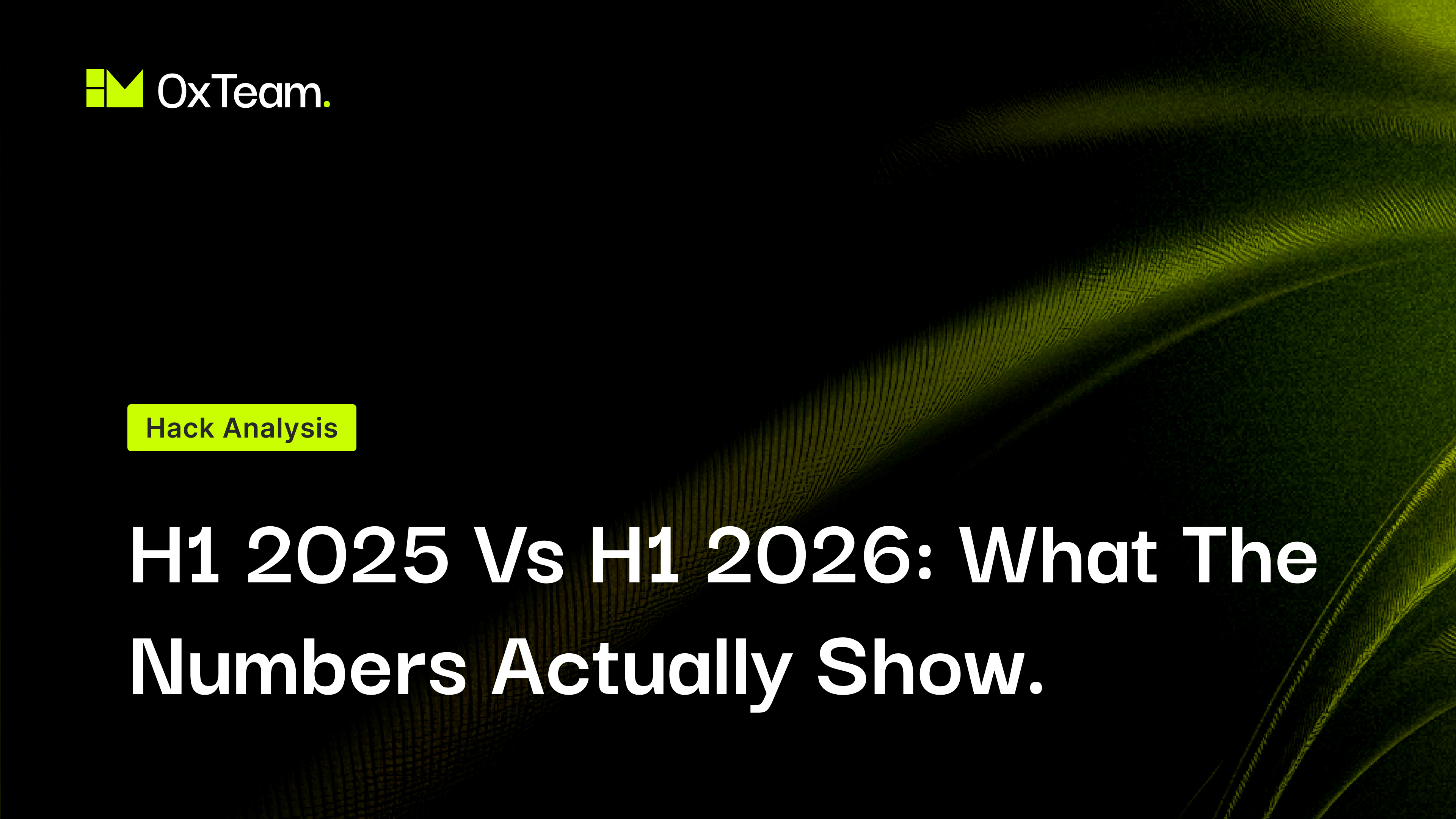 H1 2026 vs H1 2025: The Numbers Dropped. The Threat Did Not.