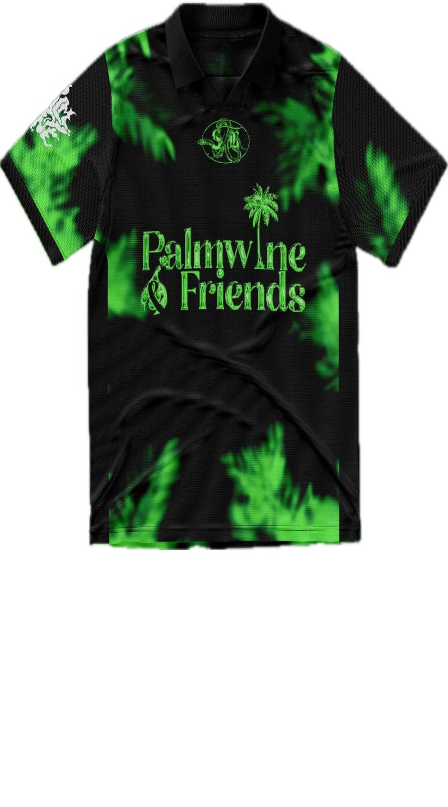 STR X PALMWINE & FRIENDS JERSEY BLACK/GREEN zoom face