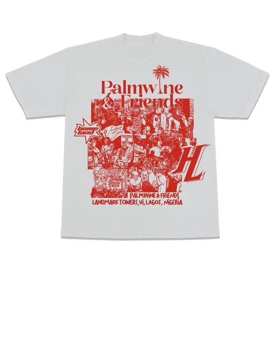 HOMELAND X PALMWINE & FRIENDS TEE WHITE/BLACK