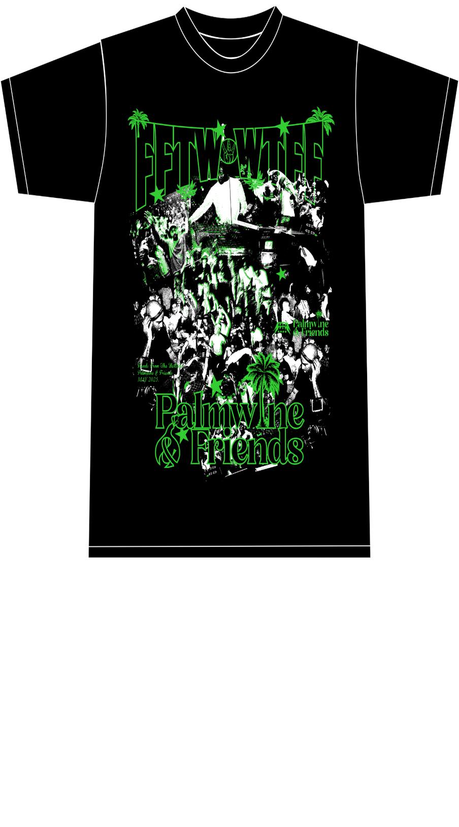 FIENDS FROM THE WESTSIDE X PALMWINE & FRIENDS TEE BLACK zoom face
