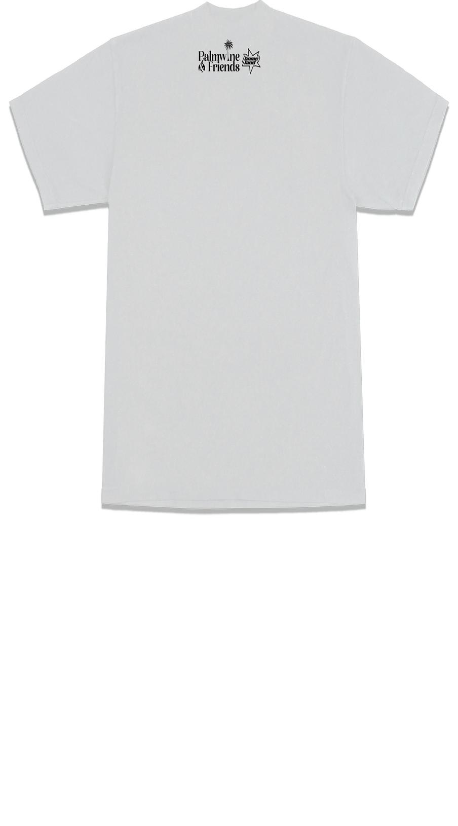 HOMELAND X PALMWINE & FRIENDS TEE WHITE/BLACK zoom dos