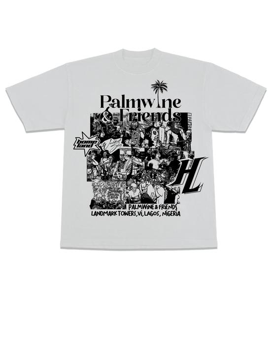 HOMELAND X PALMWINE & FRIENDS TEE WHITE/BLACK