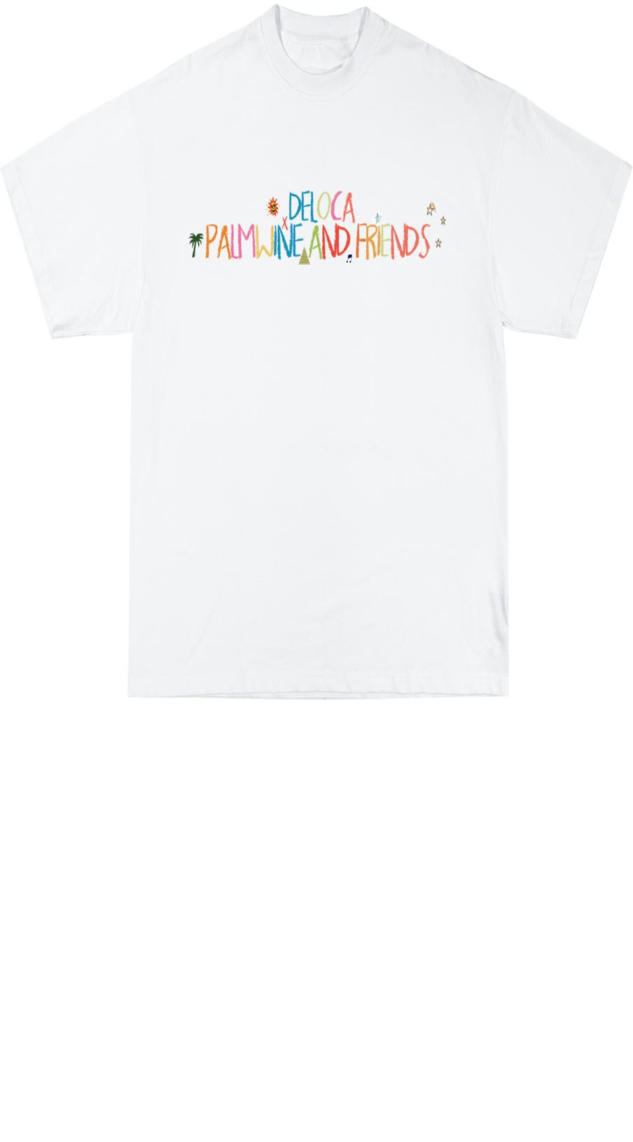 DELOCA X PALMWINE & FRIENDS TEE WHITE zoom face