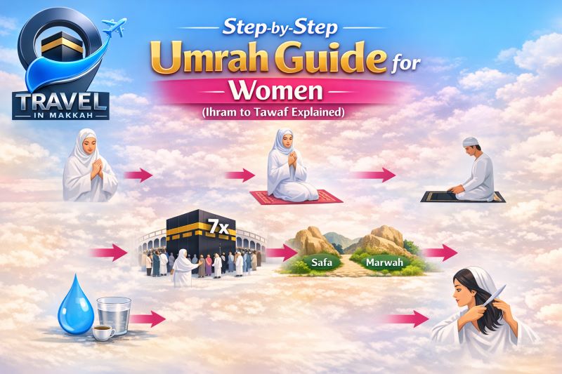 Step-by-Step Umrah Guide for Women (Ihram to Tawaf Explained)