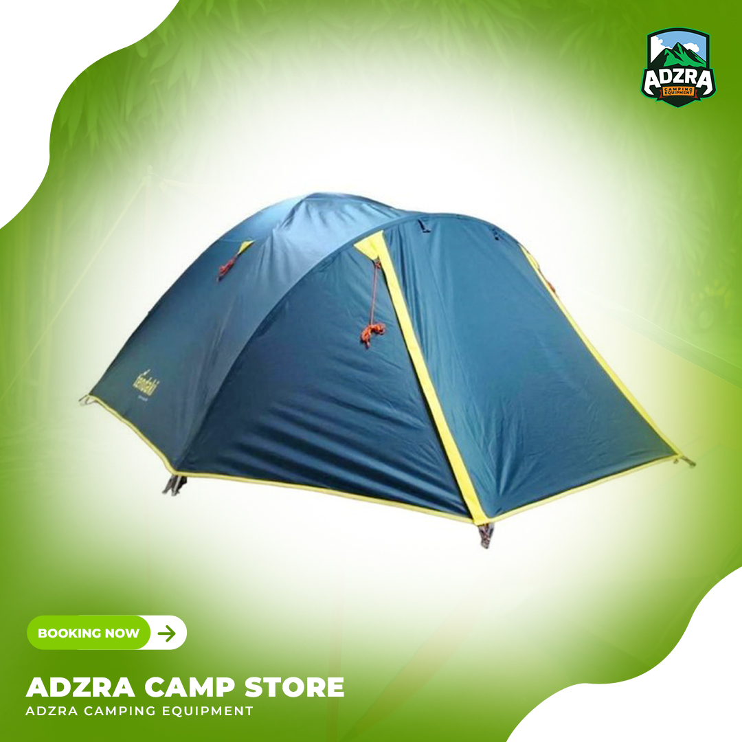 [Sewa] Tenda Dome Kap 4 BORNEO TENDAKI | Pilihan Warna : Oranye, Merah, Biru