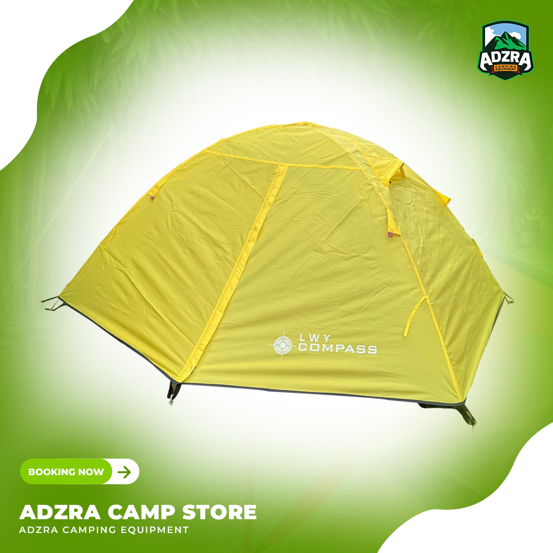 [Sewa] Tenda Dome Kap 2 LWY COMPASS | Pilihan Warna : Biru, Kuning, Oranye