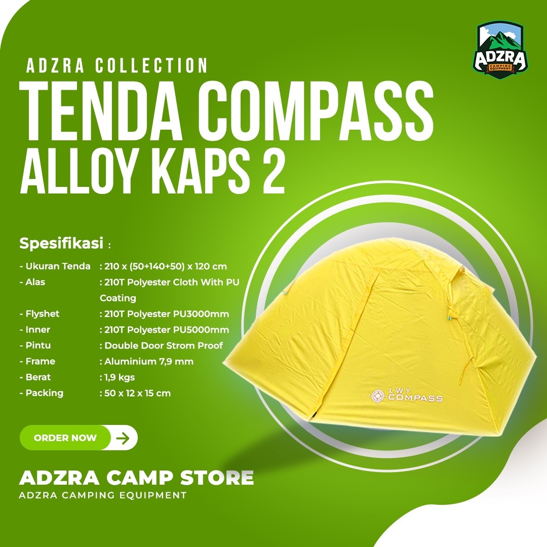[Jual] PRE ORDER!!!! Tenda LWY COMPASS Frame Alumunium Alloy | Tenda LWY Compass Kapasitas 2P (orang)