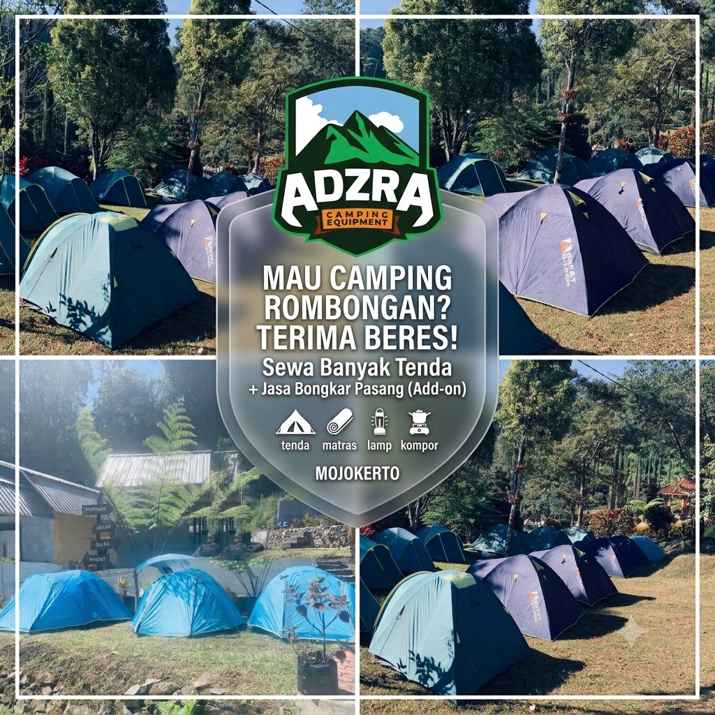 Camping Rombongan Terima Beres: Sewa Tenda, Alat Lengkap + Jasa Bongkar Pasang!