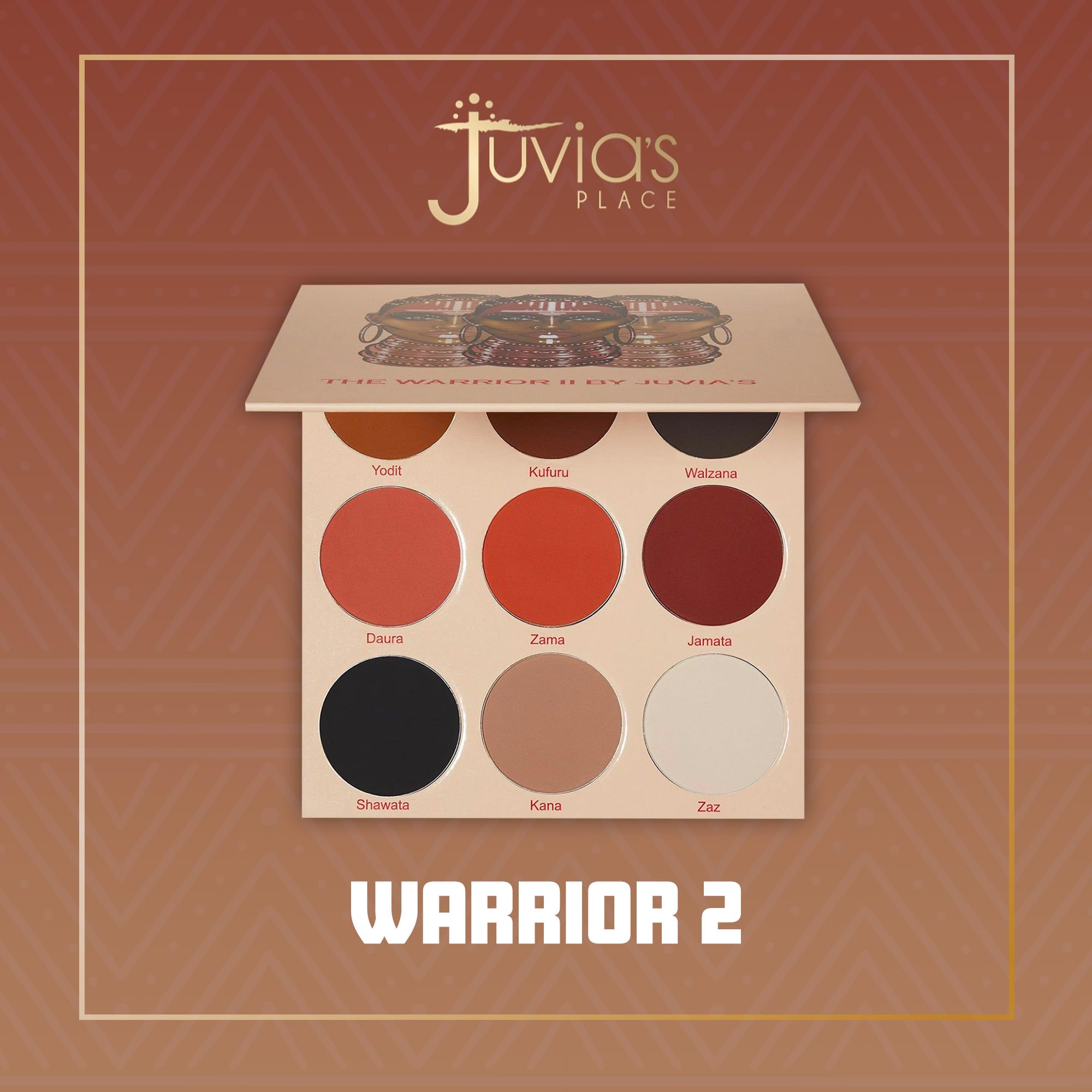 Juvia's Place Warrior 2 Eyeshadow Palette - Professional Eye Makeup, Pigmented Eyeshadow Palette, Makeup Palette for Eye Color & Shine, Pressed Eyeshadow Cosmetics thumbnail 2