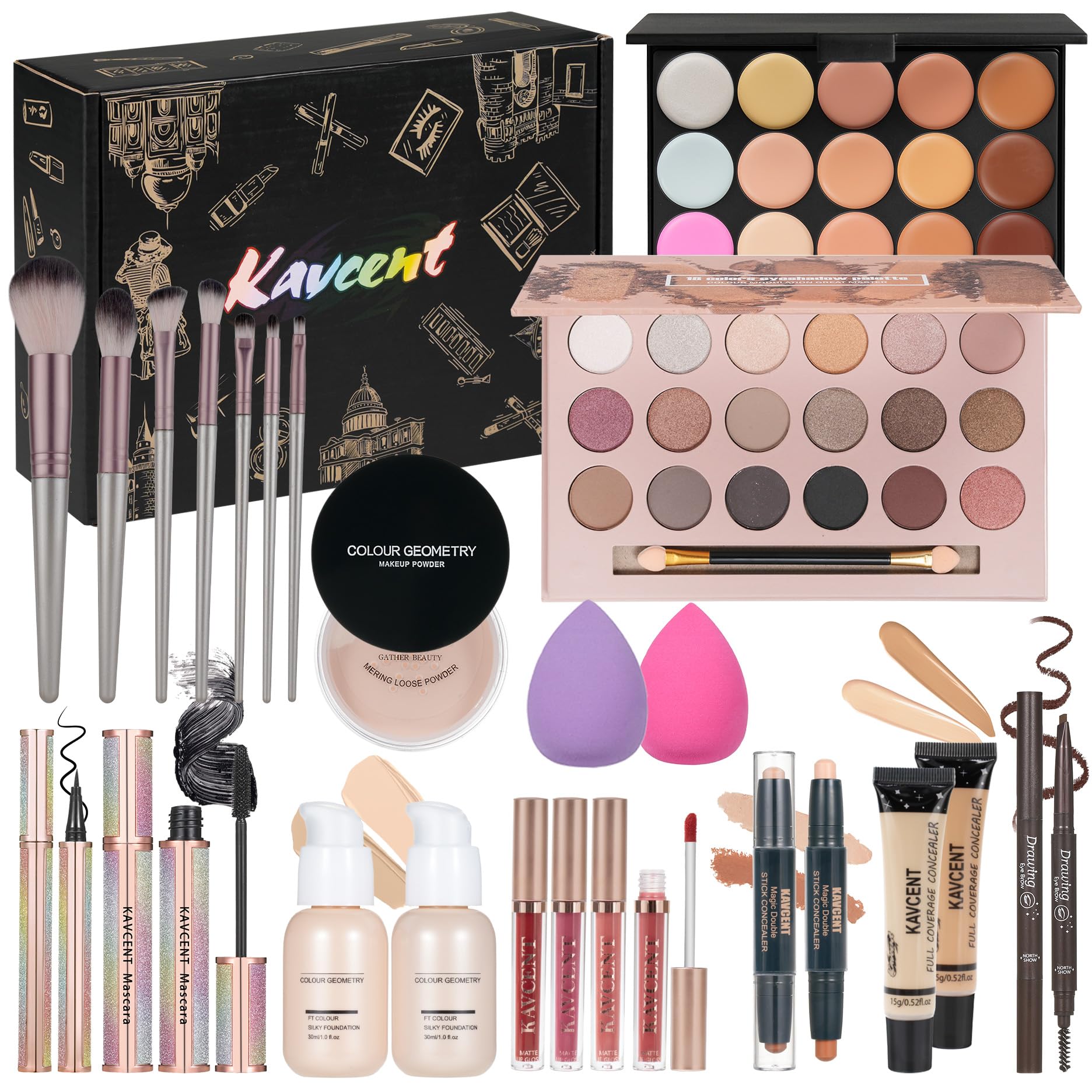 Makeup Kit for Women Full Kit Makeup Kits for Teens Teenager Makeup Gift Set for Teens Women Eyeshadow FoundationTeen Makeup Kit Makeup Sets thumbnail 2