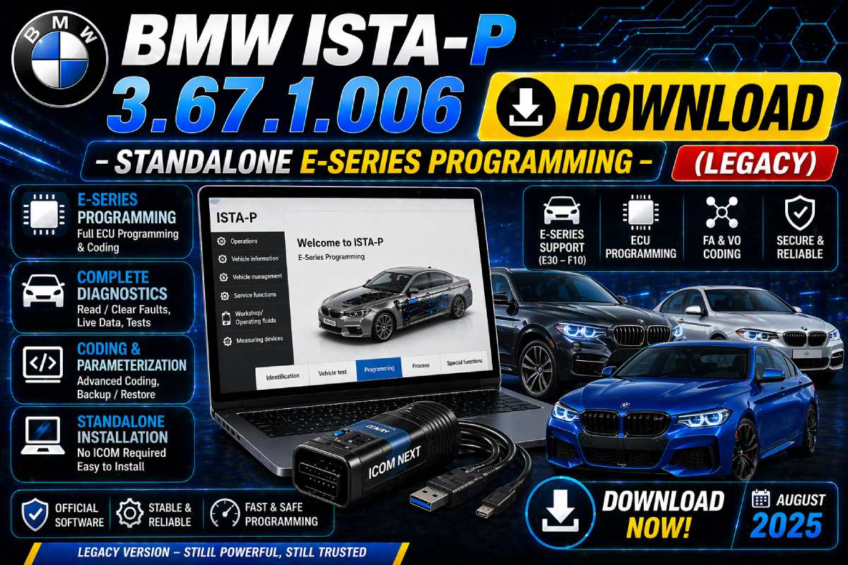BMW ISTA-P 3.67.1.006 Download – Legacy Standalone E-Series