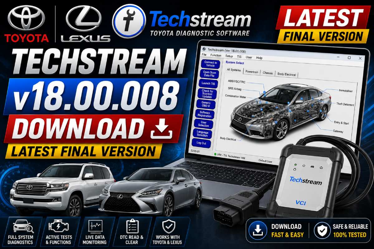 Toyota Techstream v18.00.008 Download – Latest Toyota Lexus