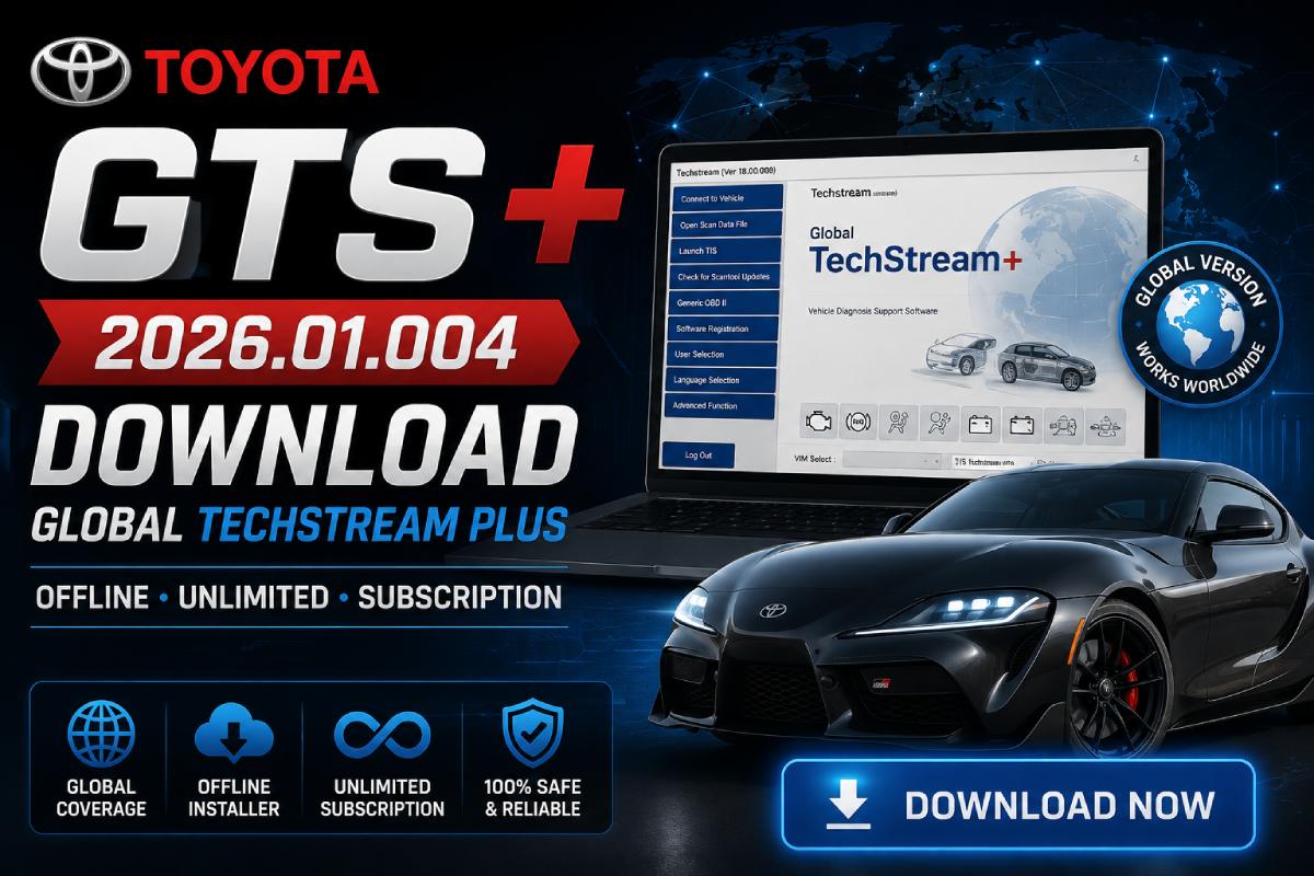 Toyota GTS+ 2026.01.004 Download – Global TechStream Plus Offline