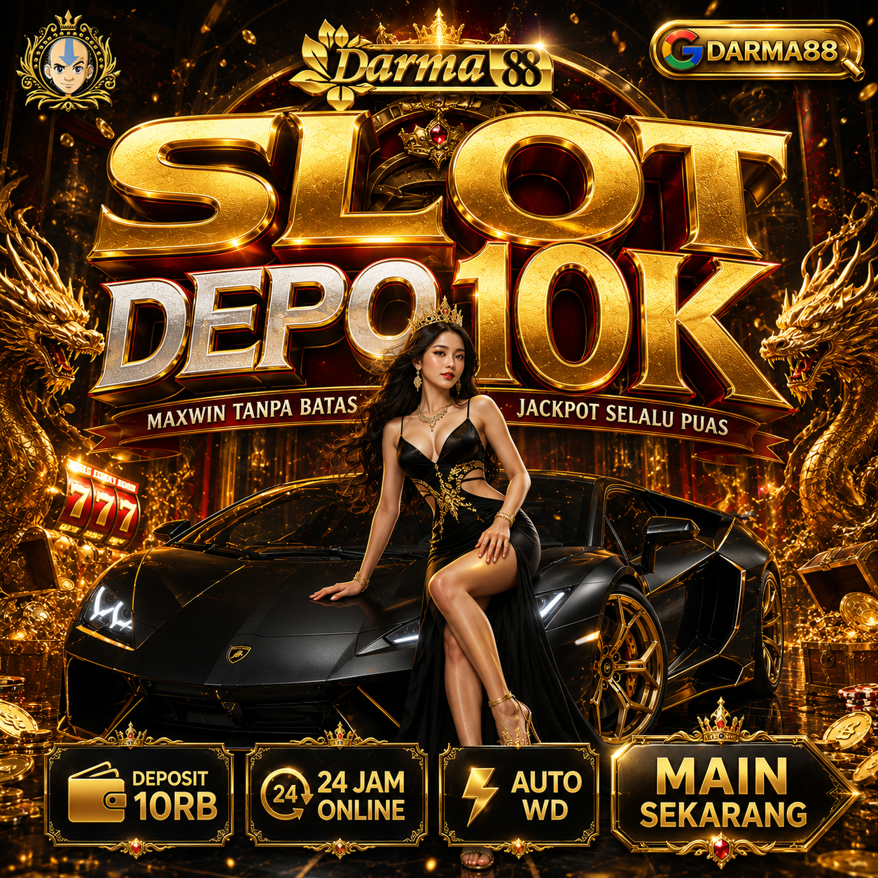 DARMA88: Situs Gacor Slot Depo 10k Anti Rungkad Selalu Kasih Jackpot Maxwin