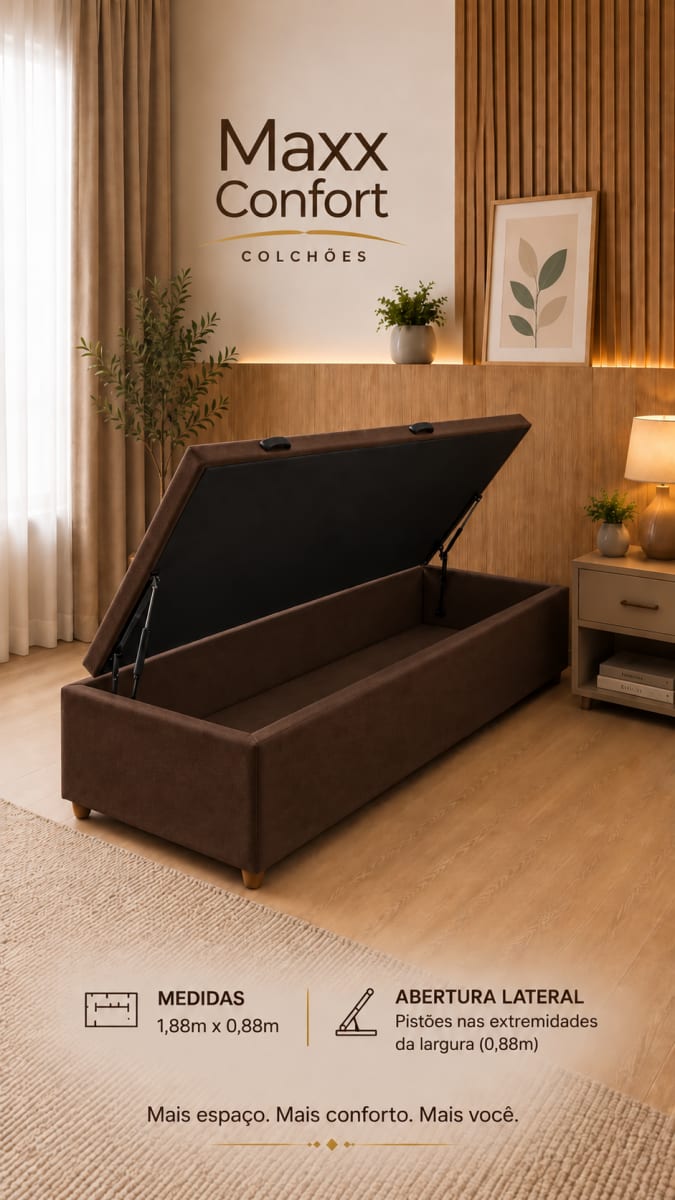 BASE BAU 0,88 SUEDE MARROM