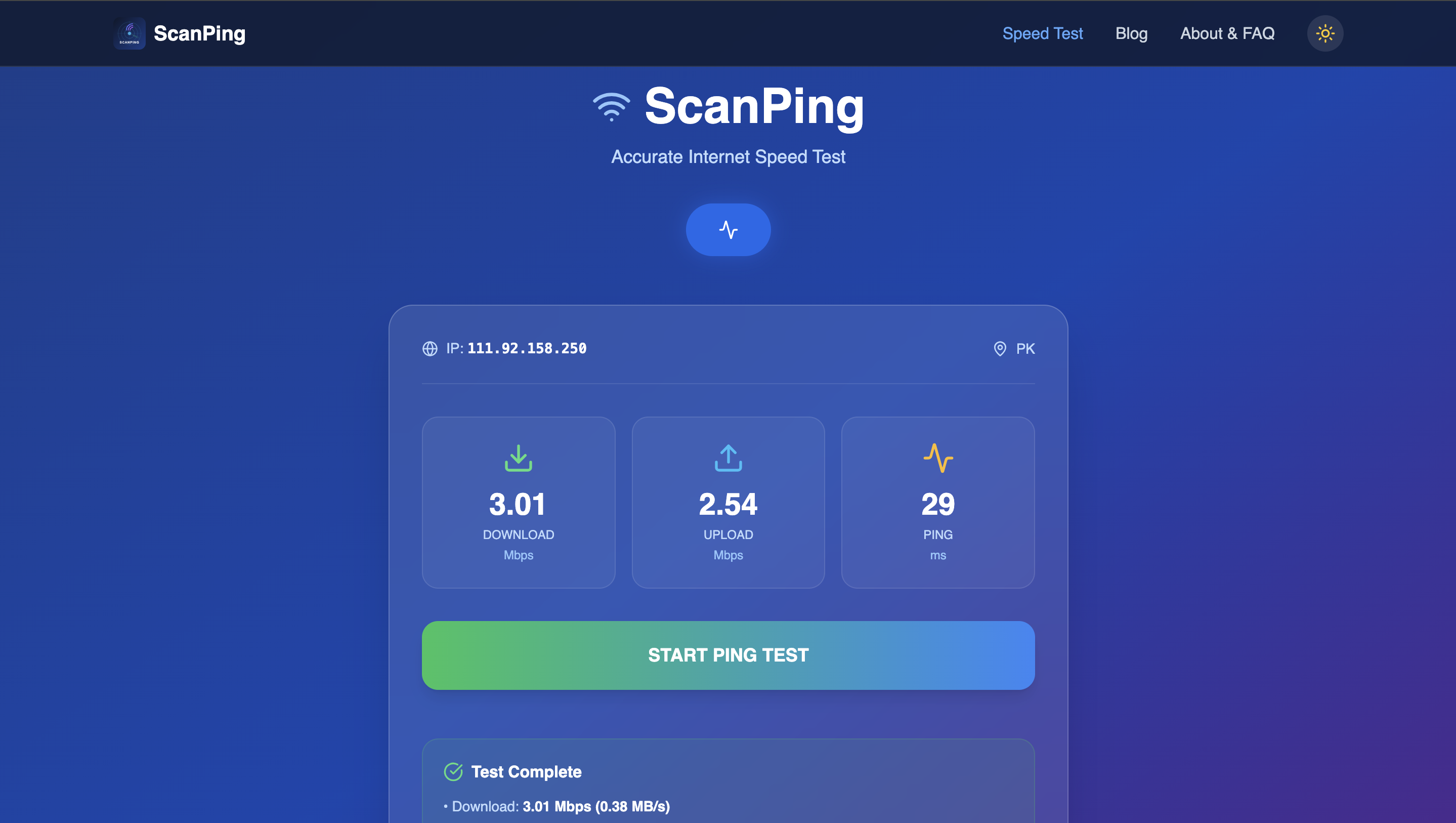 ScanPing: The Free, Ad-Free Cloudflare-Powered Internet Speed Test Alternative (2025)