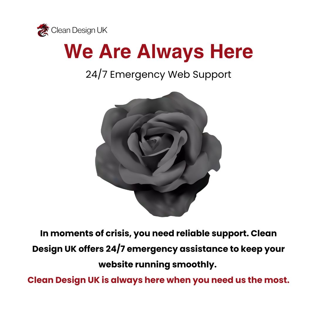 24/7 Web Design Support Team at Clean Design UK