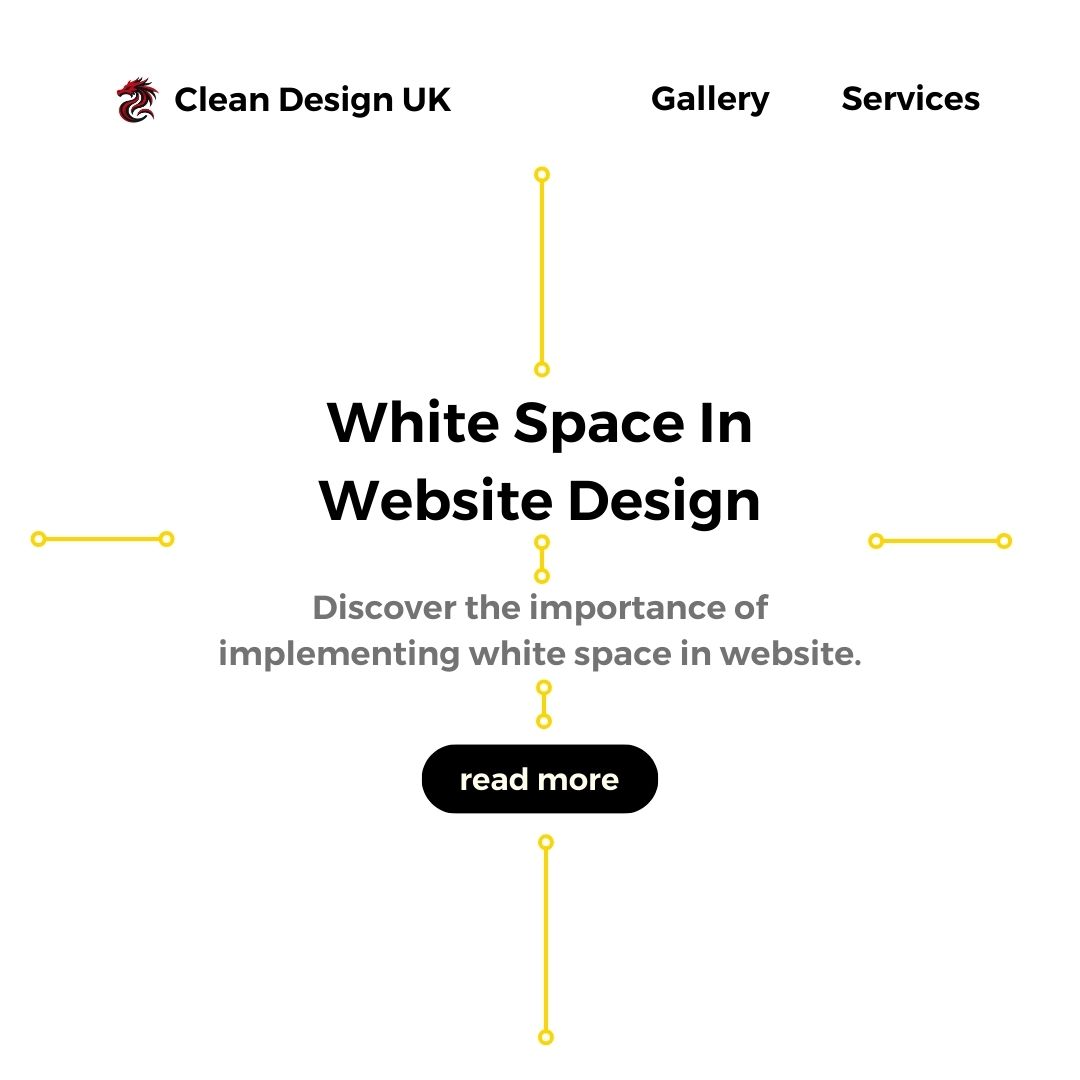 Example of white space in web design