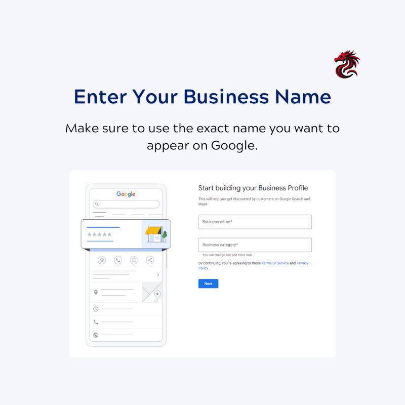 Entering business information