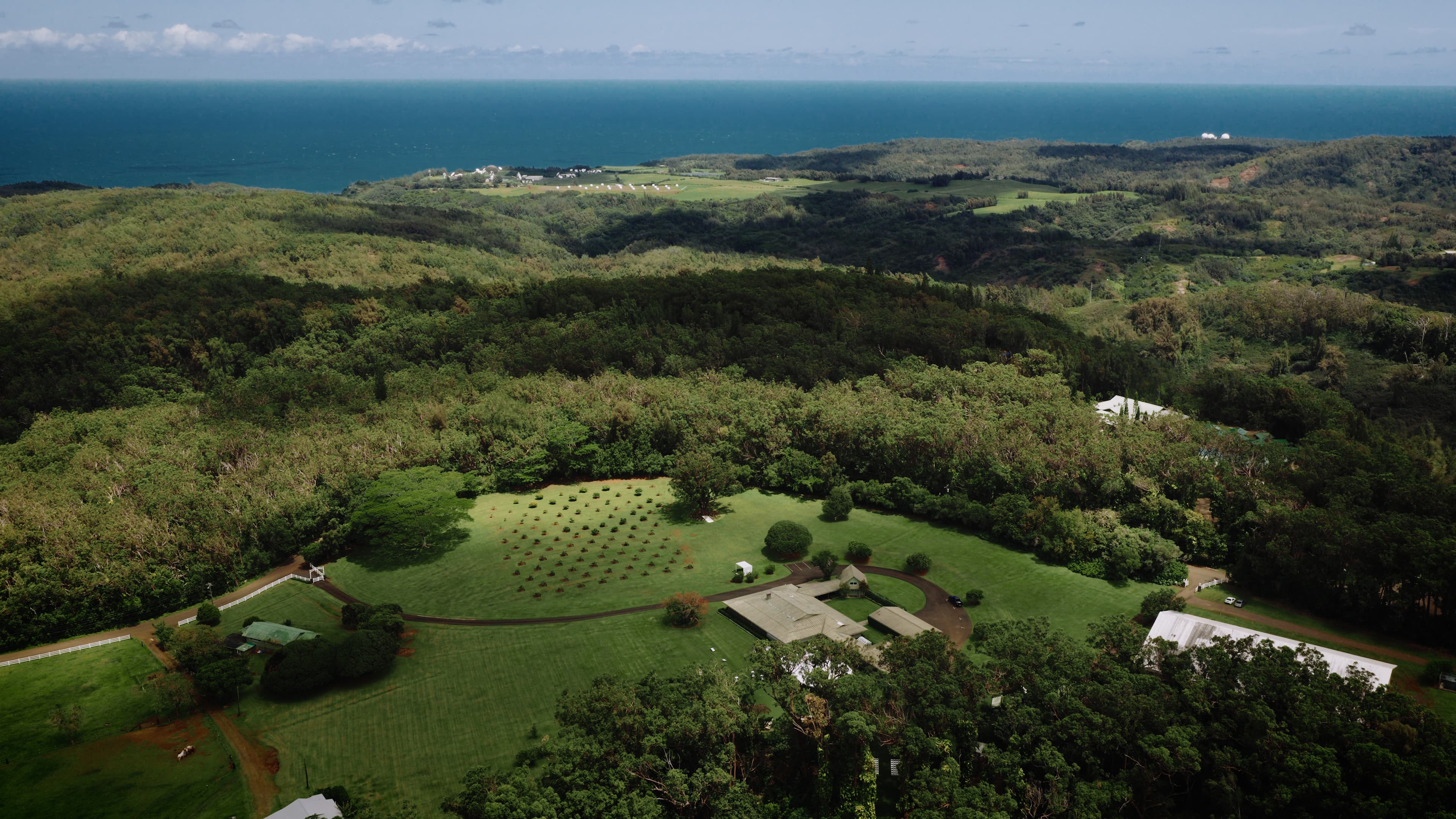 Drone photo of Sunset Ranch, North Shore Oahu