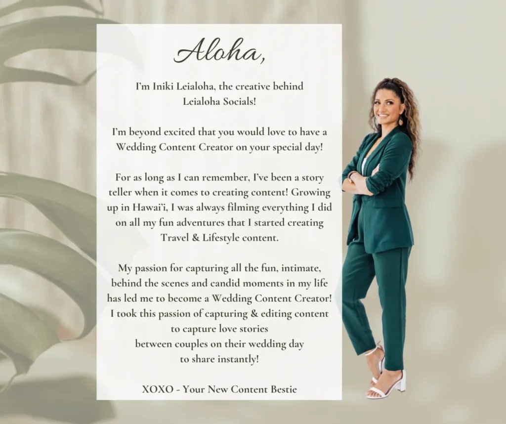 Hawai’i Wedding Content Creators