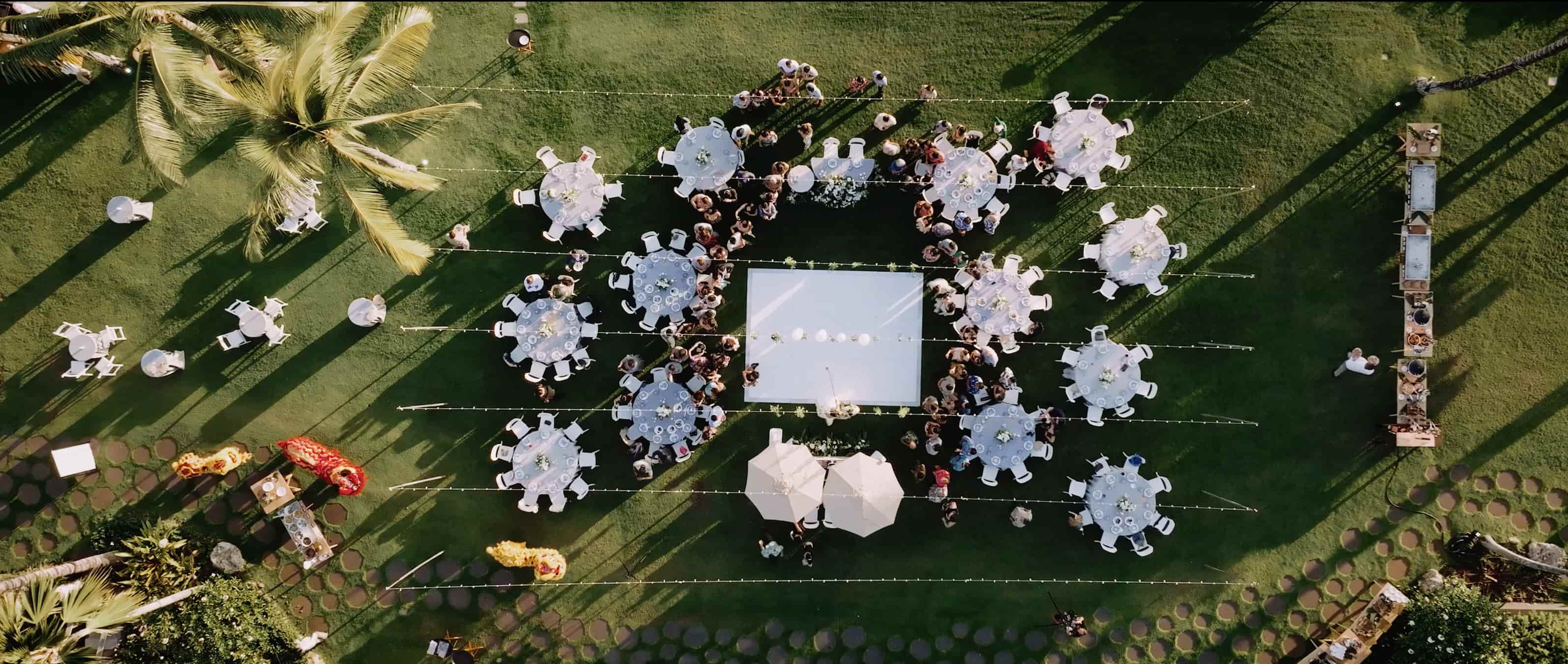 Aerial reception view at Four Seasons Resort Oahu