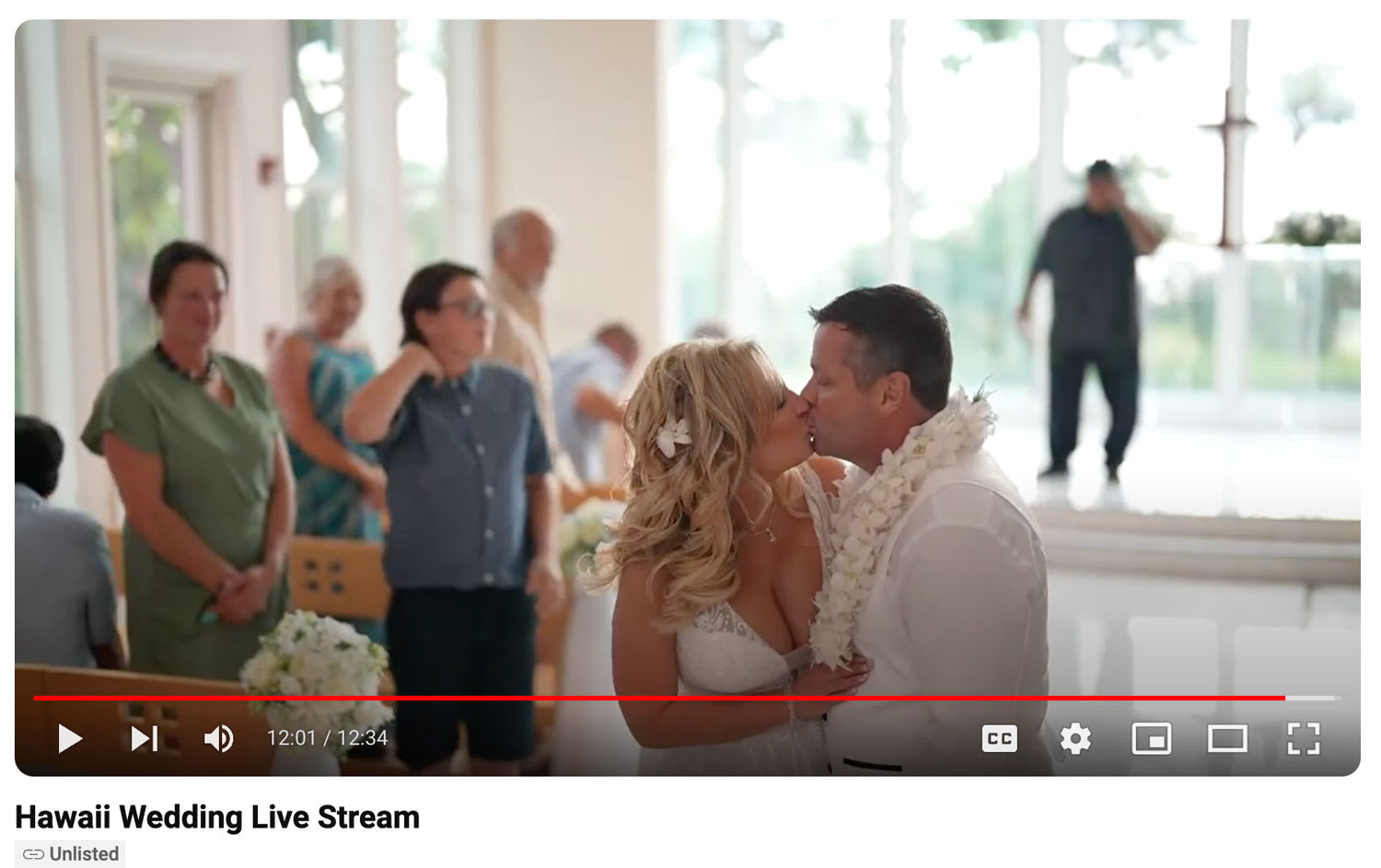Don’t forget that kiss at the end of the aisle!