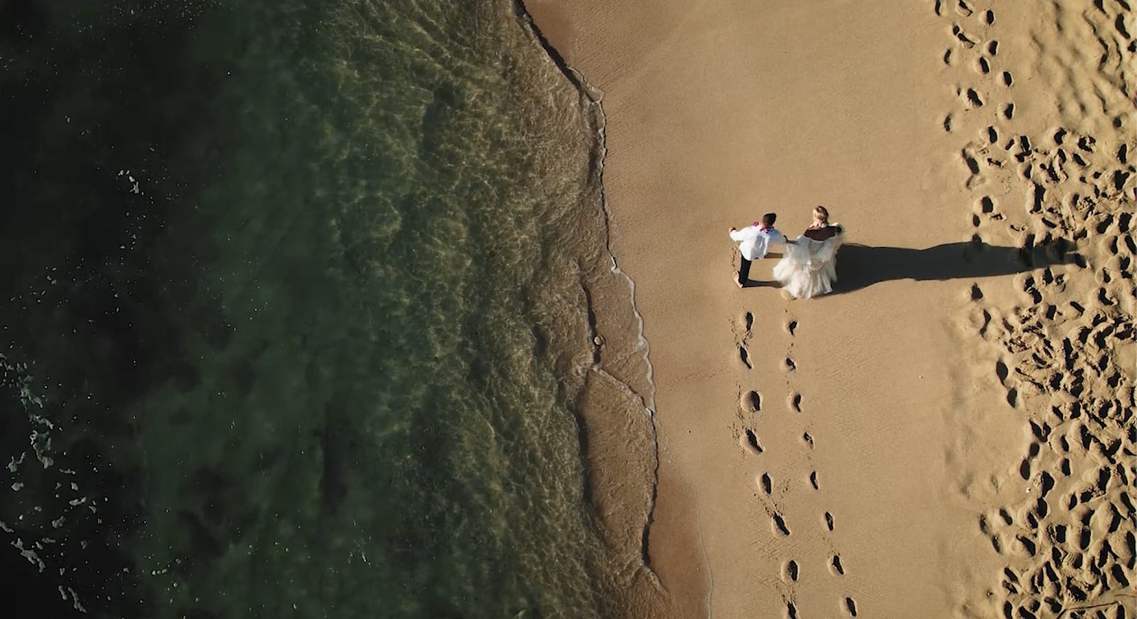 Drone footage adds so much to a wedding video.