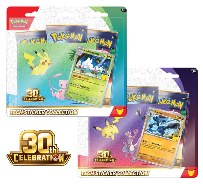 Pokémon TCG: 30th Anniversary Celebration Tech Sticker Collection PIEZA