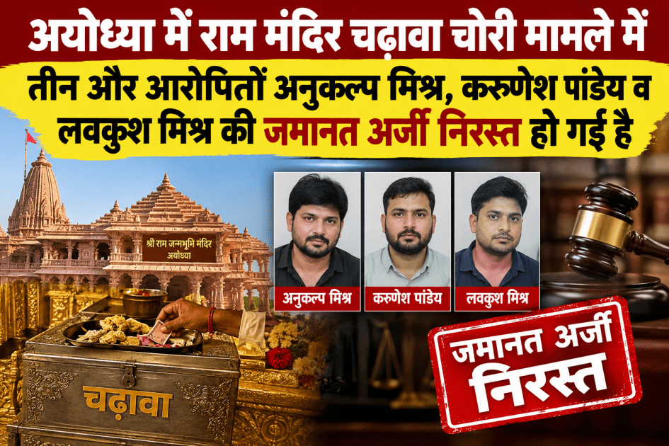 चढ़ावा चोरी मामले में तीन और आरोपियों की जमानत अर्जी खारिज, टिन्नू यादव की याचिका पर आज होगी सुनवाई