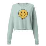 Smile Face Cropped Sweatshirt Design