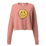 Smile Face Cropped Sweatshirt Design