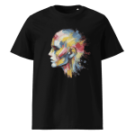 Paint Brush Abstract Face Design T-Shirt