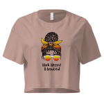 Black, Blessed & Beautiful Cropped T-Shirt Design