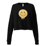 Smile Face Cropped Sweatshirt Design