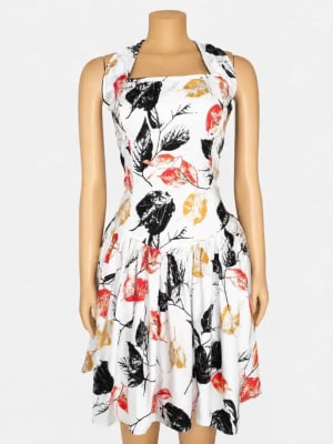 Leaf Print Reva Halter Dress