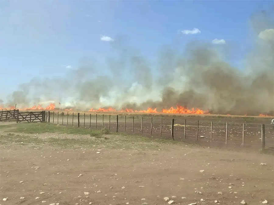 Incendio rural cerca de Espartillar afectó 70 hectáreas