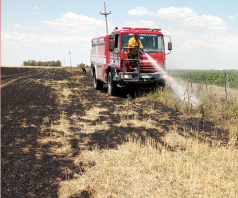 Aníbal Kette, jefe del Cuerpo de Bomberos Voluntarios de Coronel Suárez: “Tuvimos bastantes intervenciones en incendios rurales”