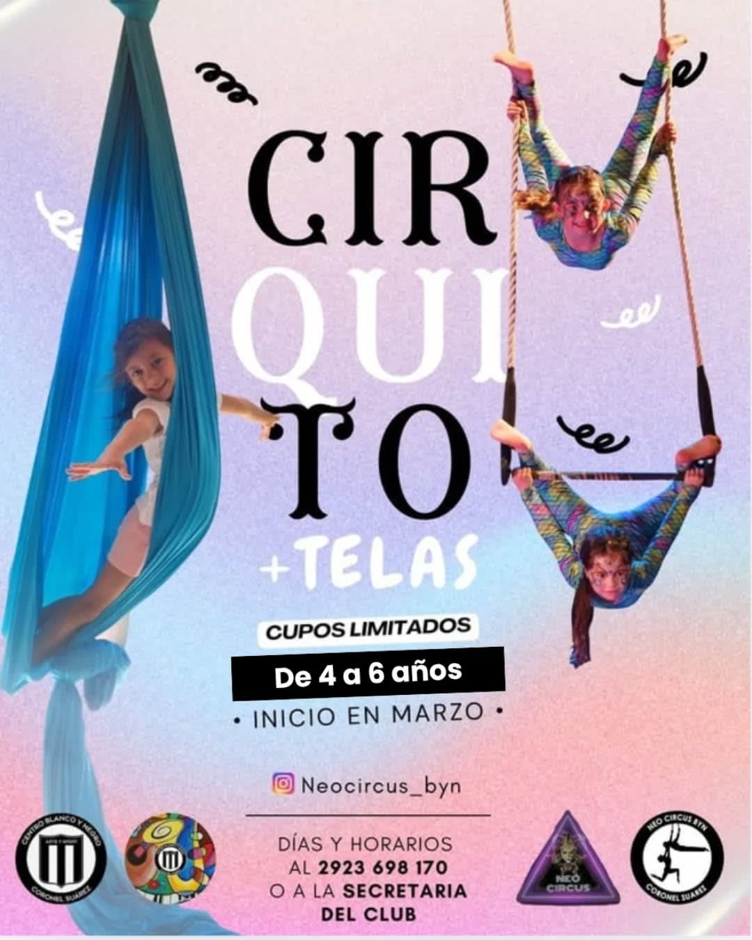 El Centro Blanco y Negro abre inscripciones para Cirquito, iniciación a la acrobacia infantil