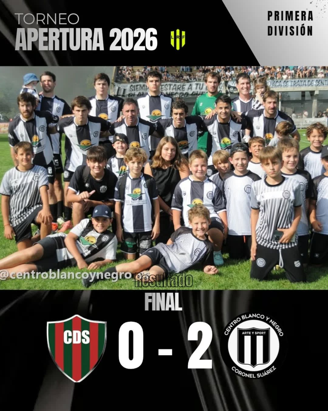 LRF: Blanco y Negro se impuso 2-0 a Deportivo Sarmiento en el clásico
