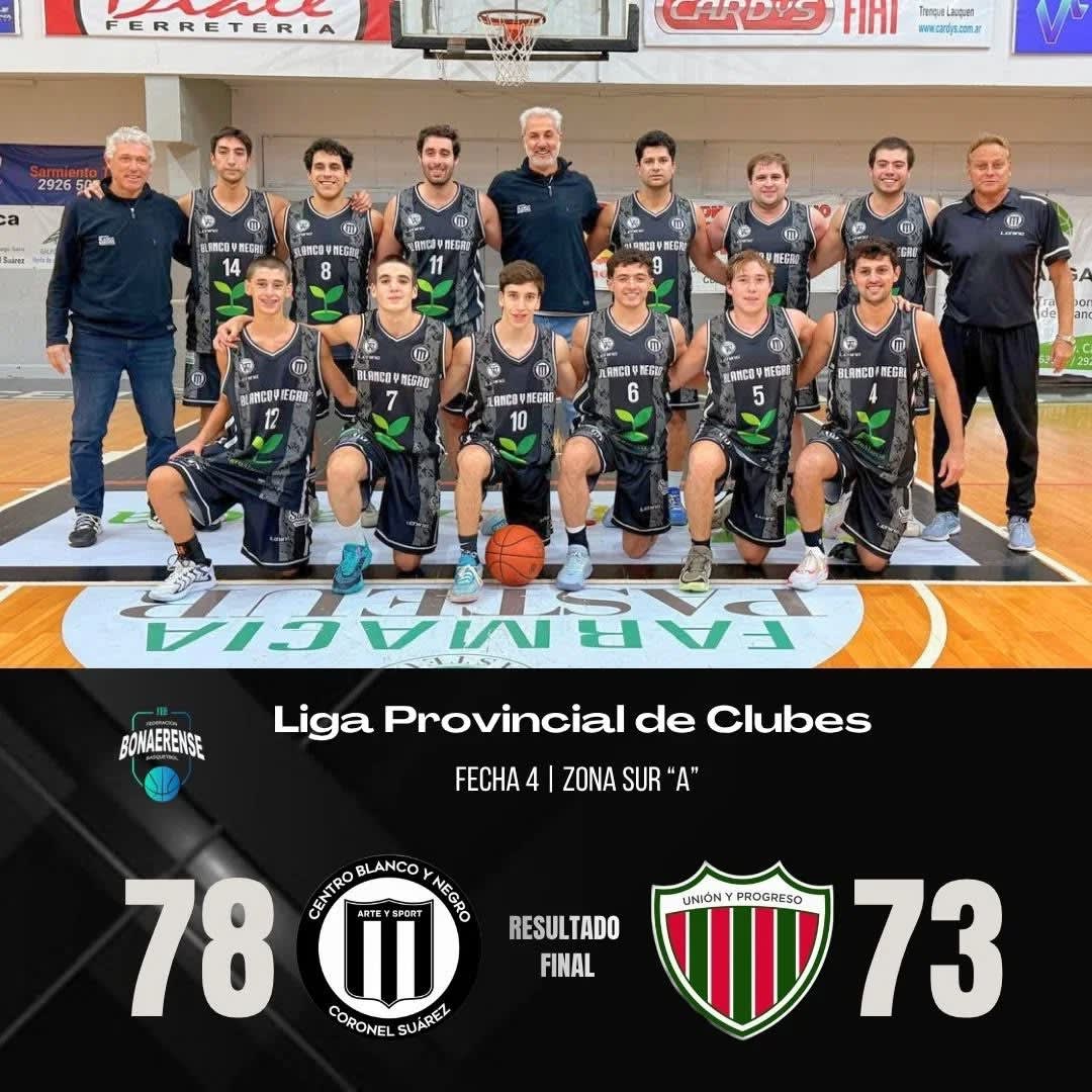 Centro Blanco y Negro ganó y se afianza en la Liga Provincial de Básquet