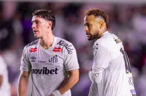 Neymar elogió a Rollheiser tras el triunfo de Santos ante Bragantino