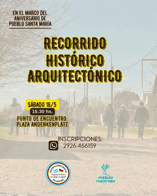 Recorrido histórico arquitectónico en Pueblo Santa María el 16 de mayo