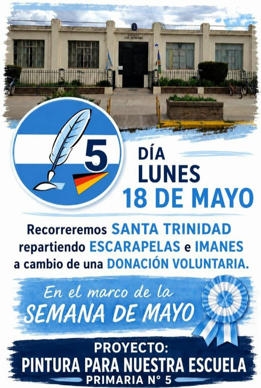 Escuela José Hernández organiza evento por Semana de Mayo en Santa Trinidad