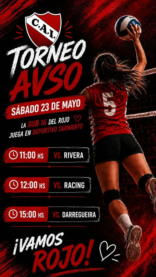 Torneo AVSO: la Sub 16 femenina de Independiente juega en Deportivo Sarmiento el 23 de mayo